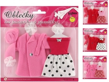 Set di abbigliamento per bambole con vestito, cappotto e berretto