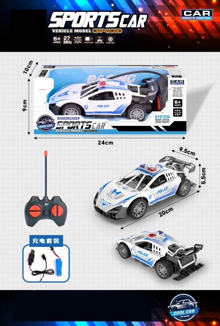 Auto della polizia RC radiocomandata 20 cm