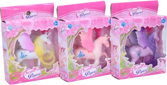 Unicorno con criniera colorata 12 cm
