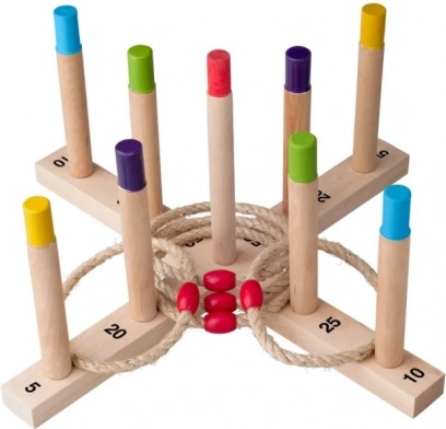 Gioco in legno con lancio di anelli WOODY
