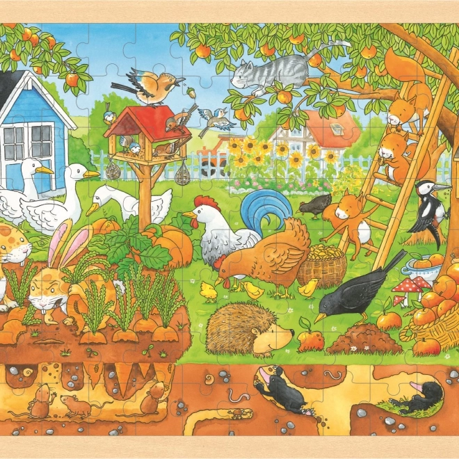 Puzzle in legno Goki Angoli segreti del nostro giardino 96 pezzi