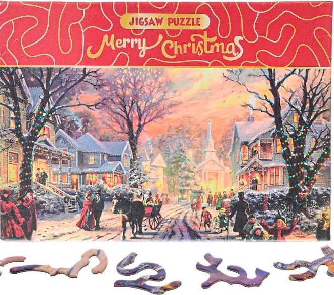 Puzzle Merry Christmas – strada innevata 468 pezzi