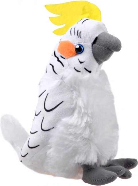 Peluche pappagallo Cacatua bianco 17 cm
