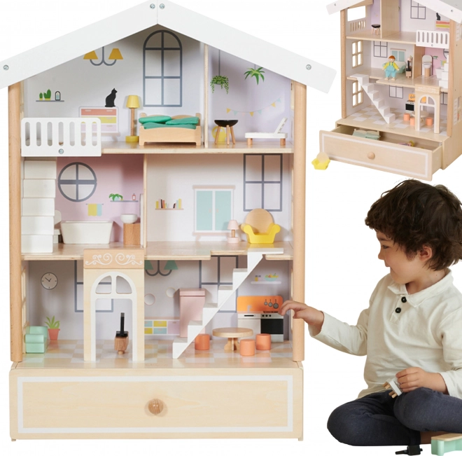 Grande casa delle bambole in legno Classic World
