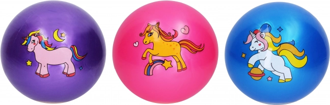 Palla di gomma con unicorno 22 cm