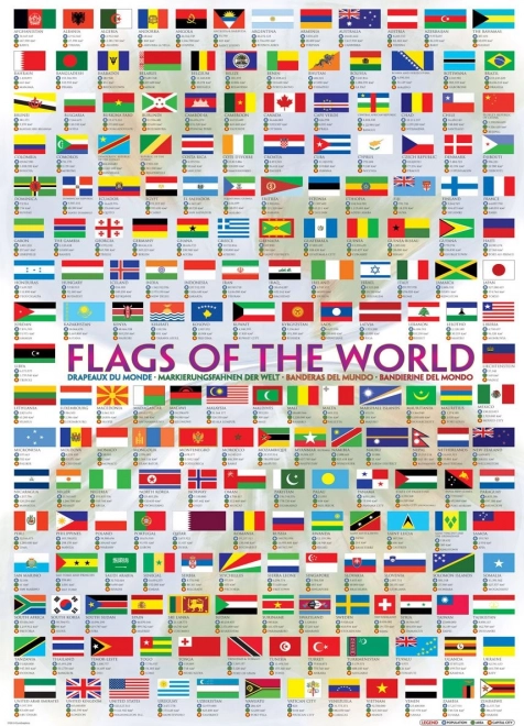 Puzzle Bandiere del mondo 1000 pezzi