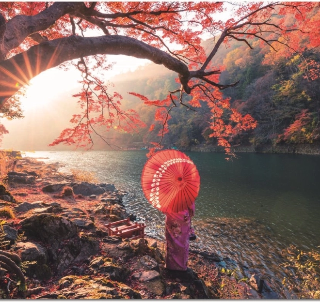Educa puzzle Alba sul fiume Katsura, Giappone 1000 pezzi
