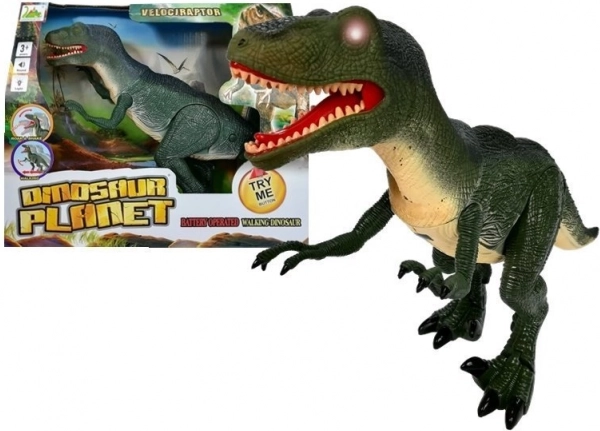 Dinosauro interattivo Velociraptor con suoni e luci