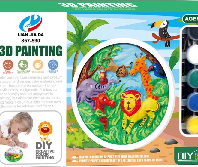 Kit per pittura 3D – animali selvatici