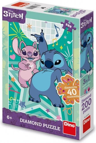 Puzzle Dino Stitch Diamond 200 pezzi