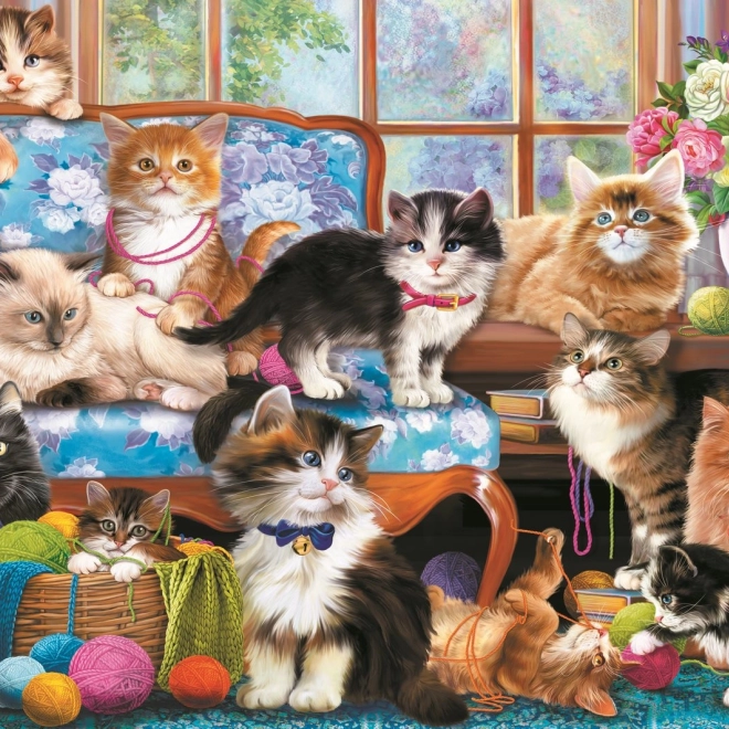 Puzzle TREFL famiglia di gatti 500 pezzi