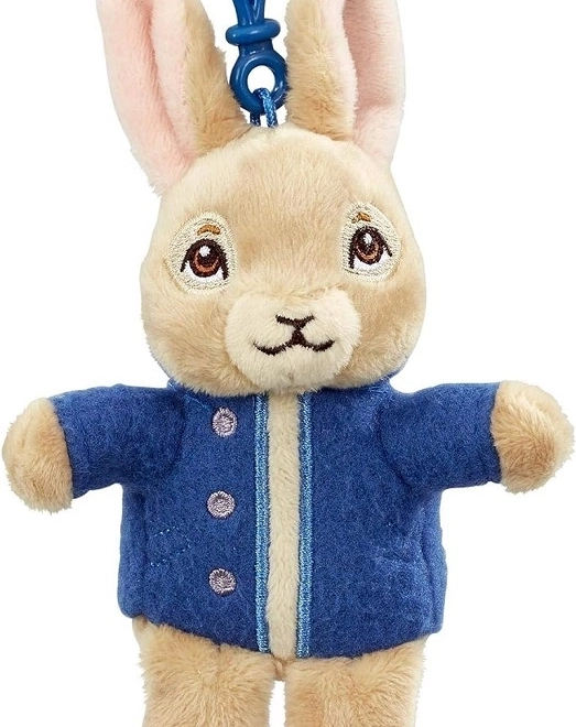Portachiavi di peluche Coniglietto PETER con giubbino blu 13 cm