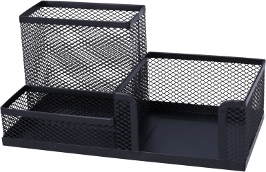 Portapenne da ufficio, filo nero, set 20,3 × 10,4 × 9,5 cm