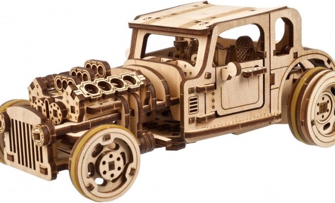 ugears puzzle meccanico 3D in legno hot rod furious mouse