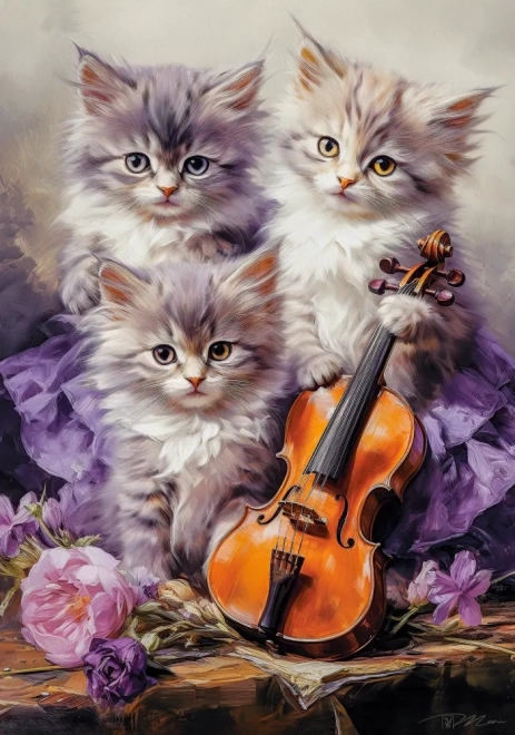 Puzzle 500 pezzi – gattini con violini