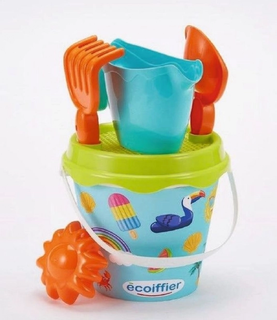 Secchiello per sabbia con annaffiatoio e accessori 17 cm