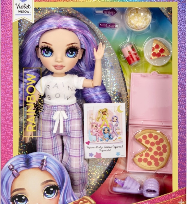 Rainbow High Junior High – pigiama party Violet Purple fashion bambola