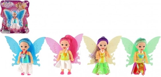 Bambola fata con ali 10 cm – multicolore