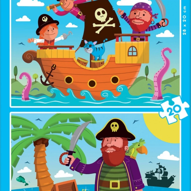 Educa puzzle Pirati 2x20 pezzi