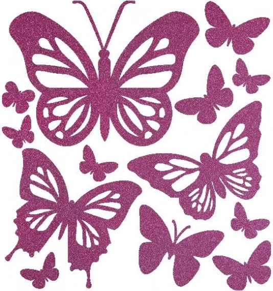 Farfalle termoadesive foglie piccole