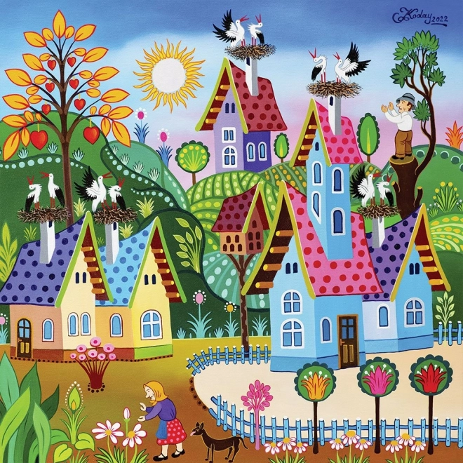 Puzzle quadrato Alipson assemblaggio cicogna 1000 pezzi
