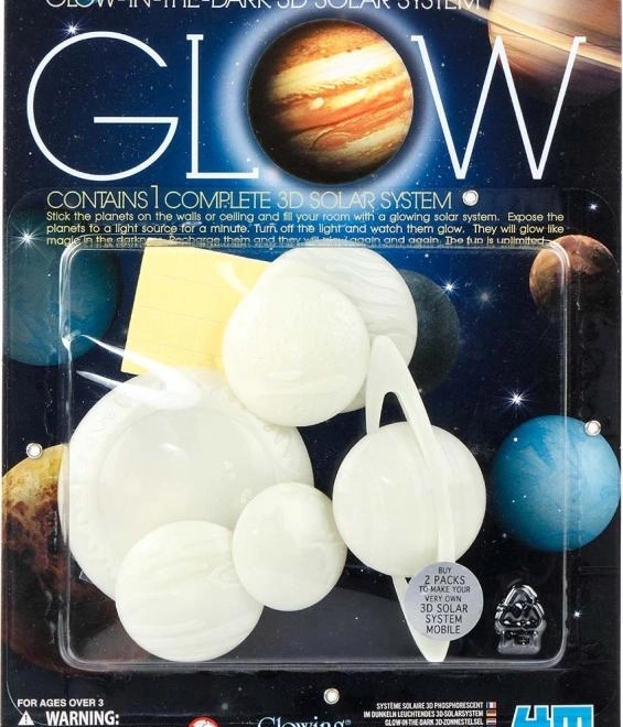 Pianeti luminosi 3D 4M – set del sistema solare da parete