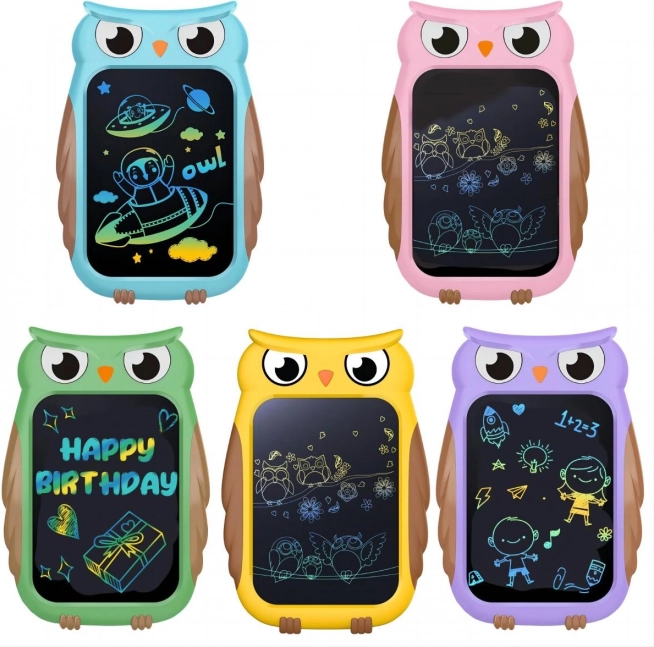 Tablet LCD per bambini per disegnare Gufo 8,5" con schermo a colori e stilo