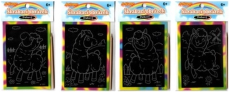 Disegno arcobaleno raschiante di Lama per bambini