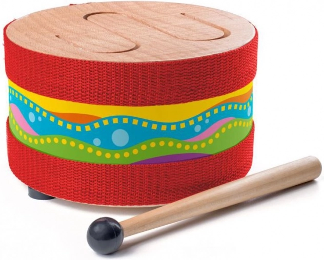 Tamburo per bambini WOODY in legno