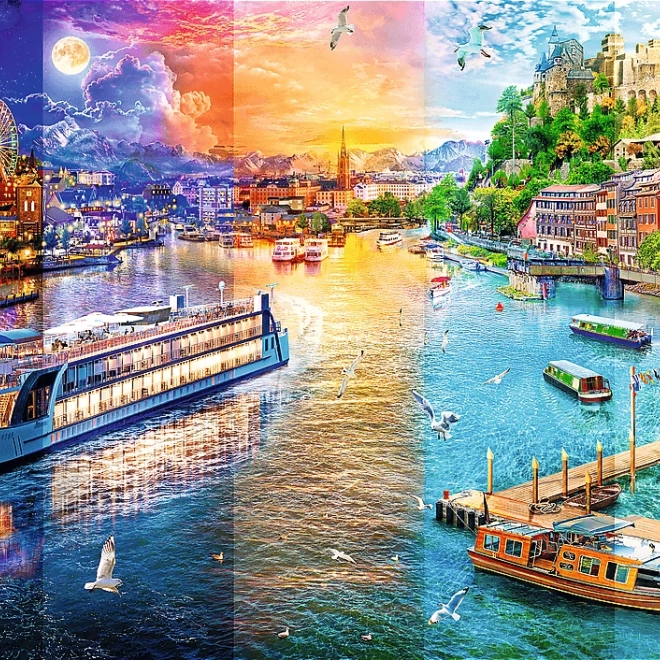 Puzzle 1000 pezzi crociera sul fiume