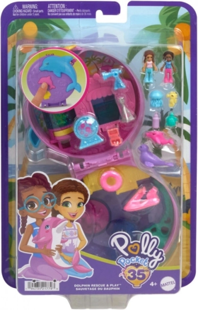 Polly Pocket Aquarium del Delfino Set di Gioco Compatto