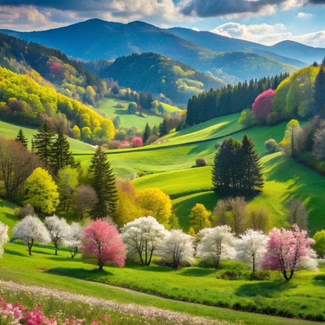 Puzzle Passeggiata Primaverile 500 Pezzi