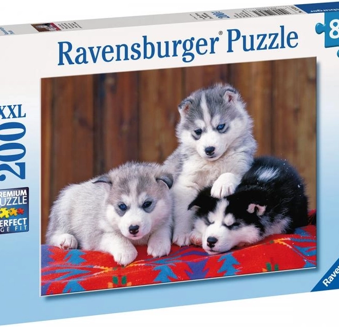 Puzzle Ravensburger Cuccioli di husky 200 pezzi