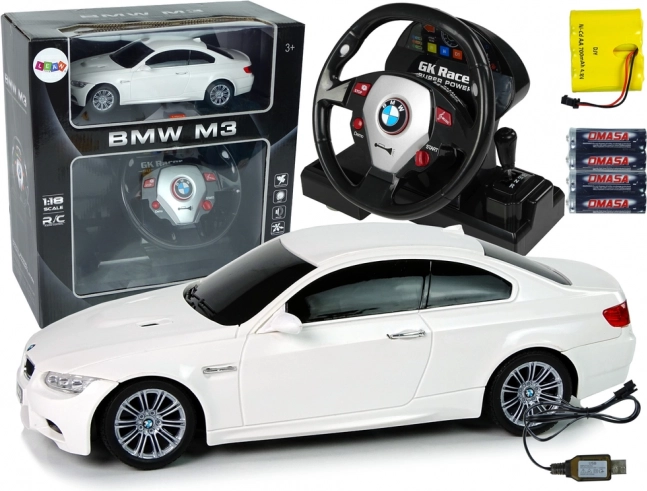 Auto da corsa telecomandato BMW M3 con volante