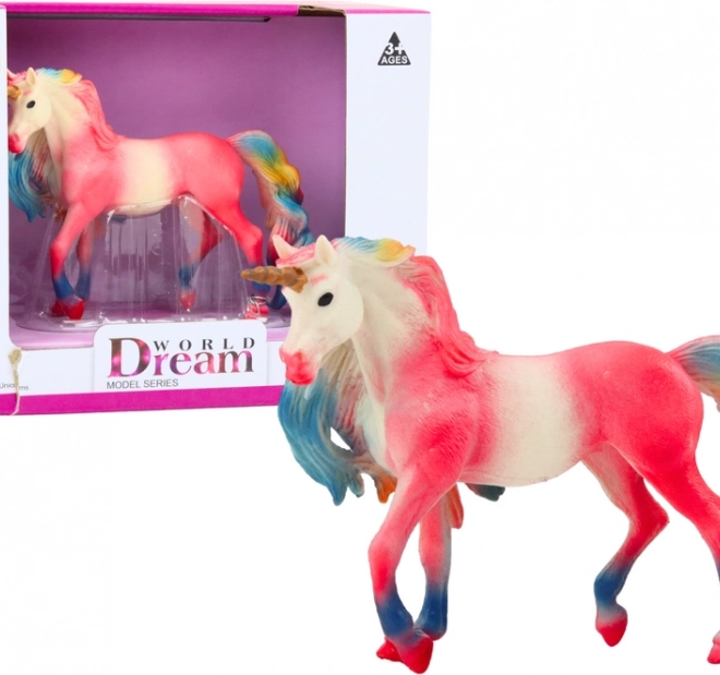 Figura da collezione grande unicorno rosa 11 cm