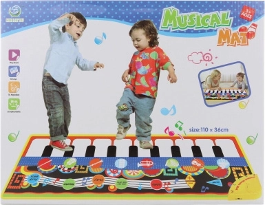 Tappeto musicale con strumenti musicali – pianola 110 × 36 cm