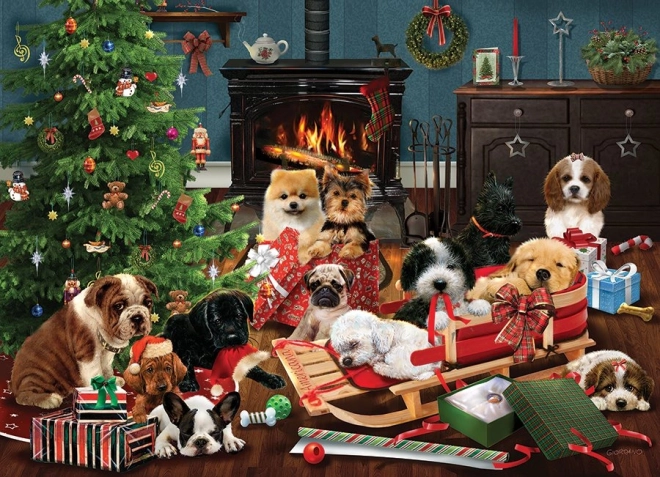 Puzzle Cuccioli di Natale 1000 pezzi COBBLE HILL