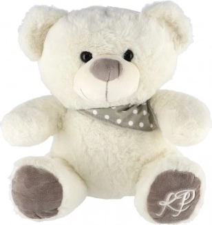 Orsetto di peluche con fazzoletto 35 cm – bianco