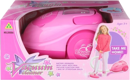 Aspirapolvere rosa per bambini a batteria