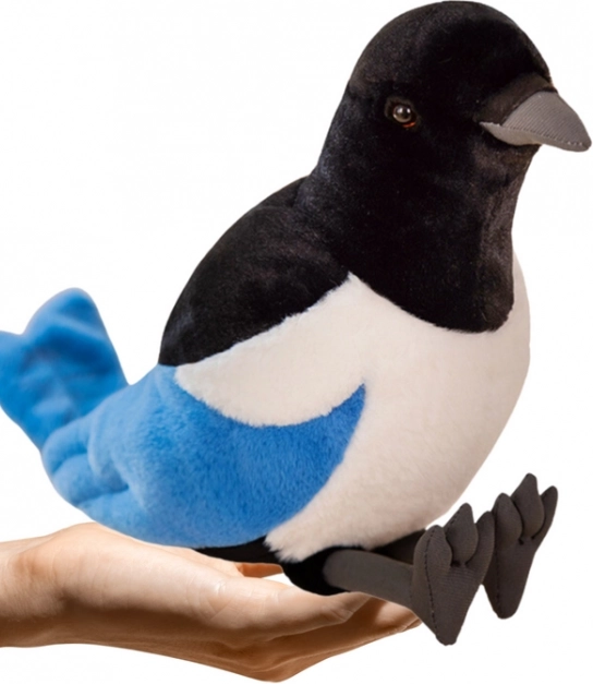 Giocattolo di peluche Gazza blu 30 cm