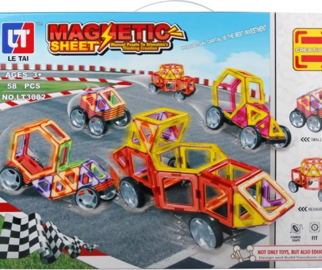 Costruzioni magnetiche per bambini - 58 pezzi