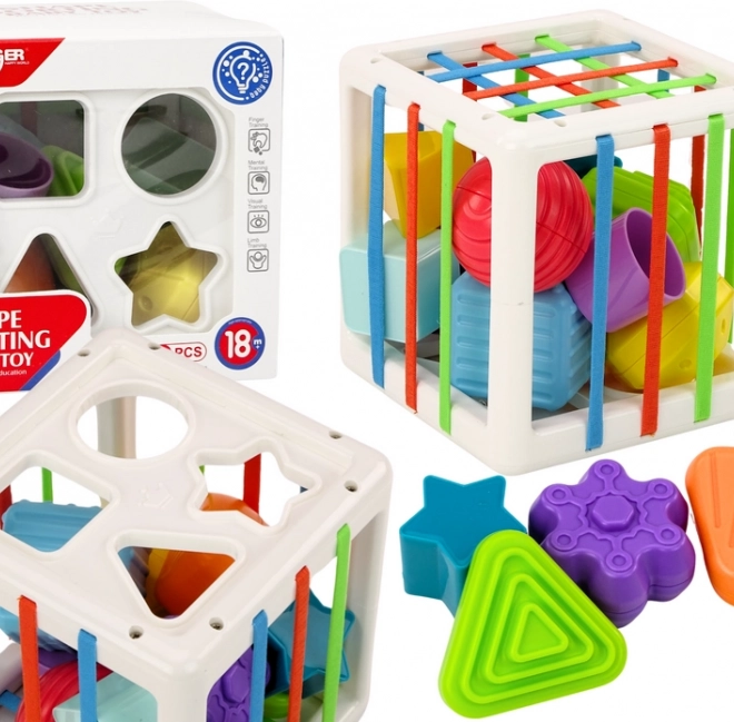 Cubo educativo – ordinatore di forme colorato per neonati