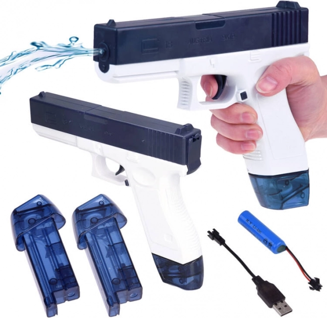 Pistola ad acqua elettrica con ricarica e serbatoi