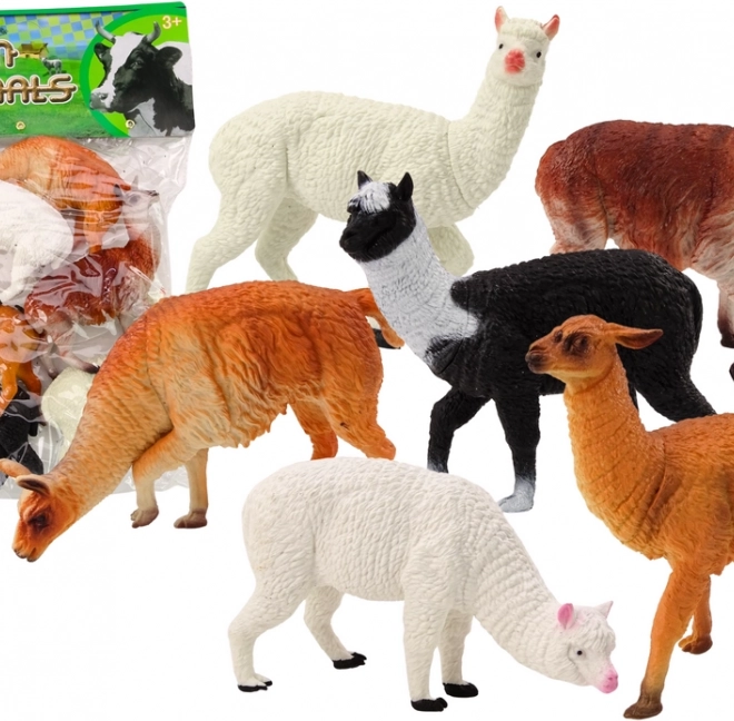 Set di figure Alpaca e Lama 6 pz