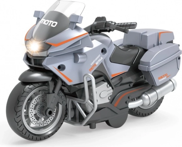 Moto da Corsa Grigia con Funzione Pull Back
