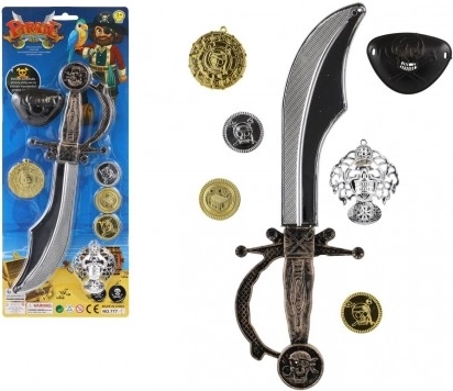 Set da pirata con spada e accessori (plastica, 17 × 41 cm)