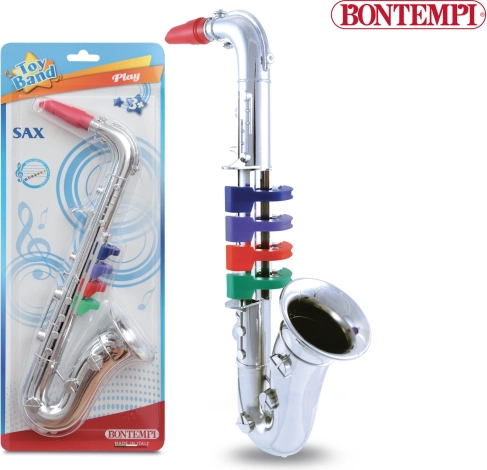 saxofono di plastica con 4 chiavi