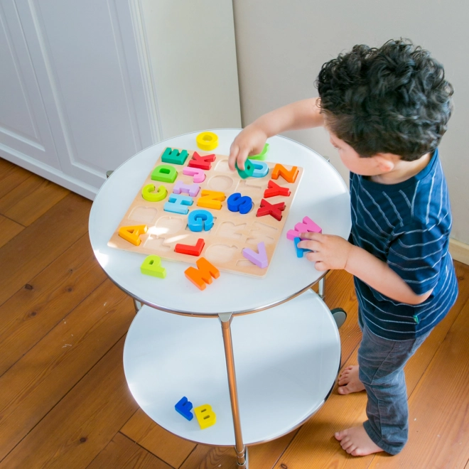 Puzzle ad incastro alfabeto – lettere di legno per bambini