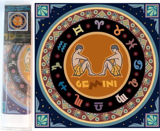 NORIMPEX Pittura a Diamante 7D Zodiac Gemelli 30x30 cm