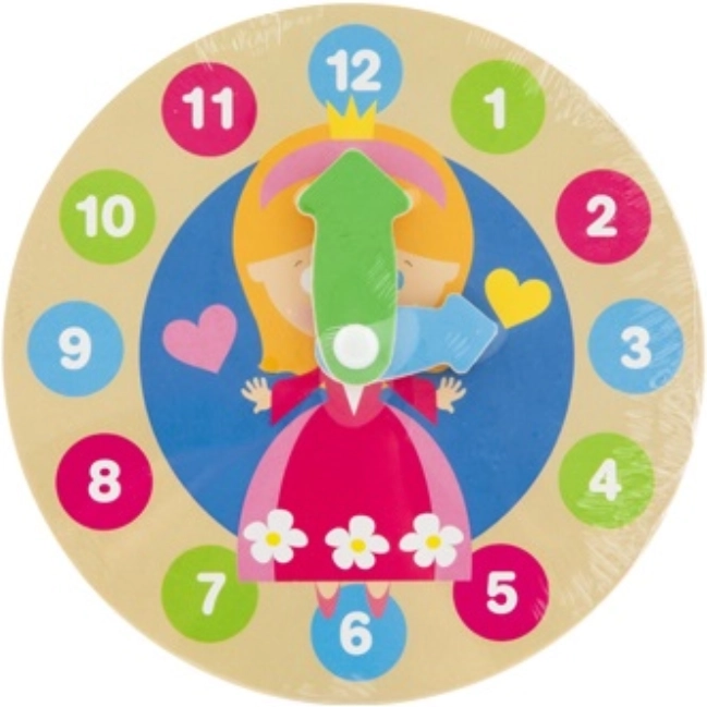 il mio primo orologio in legno principessa 14 cm